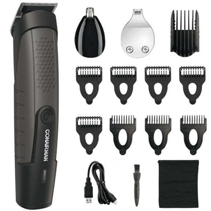 CONAIRMAN Lithium-Ion Battery-Powered All-in-One Hair Trimmer Set, 16 count