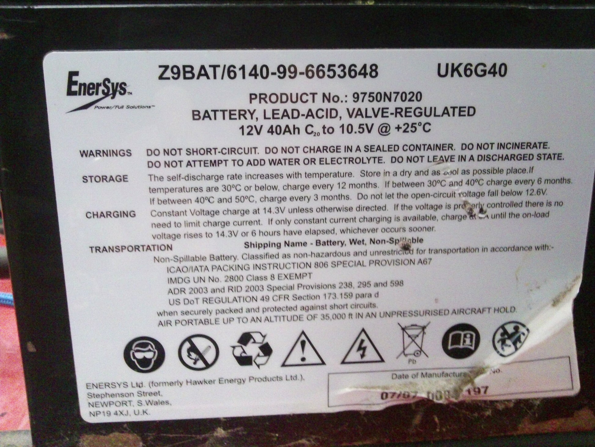 BATTERY ENG ZN/A 16 MF AZ10DP16