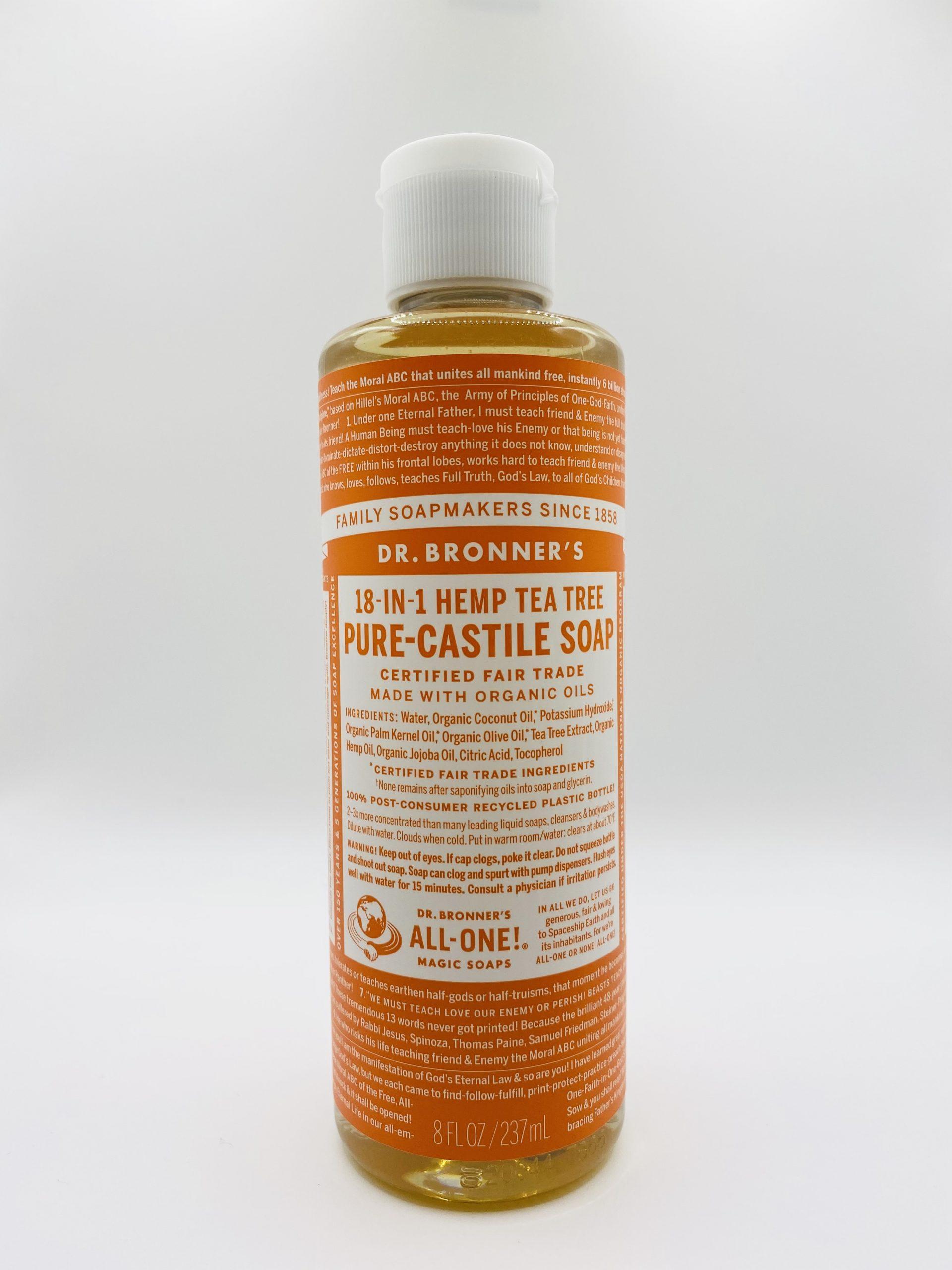 Dr. Bronners Tea Tree 8oz Castile Soap