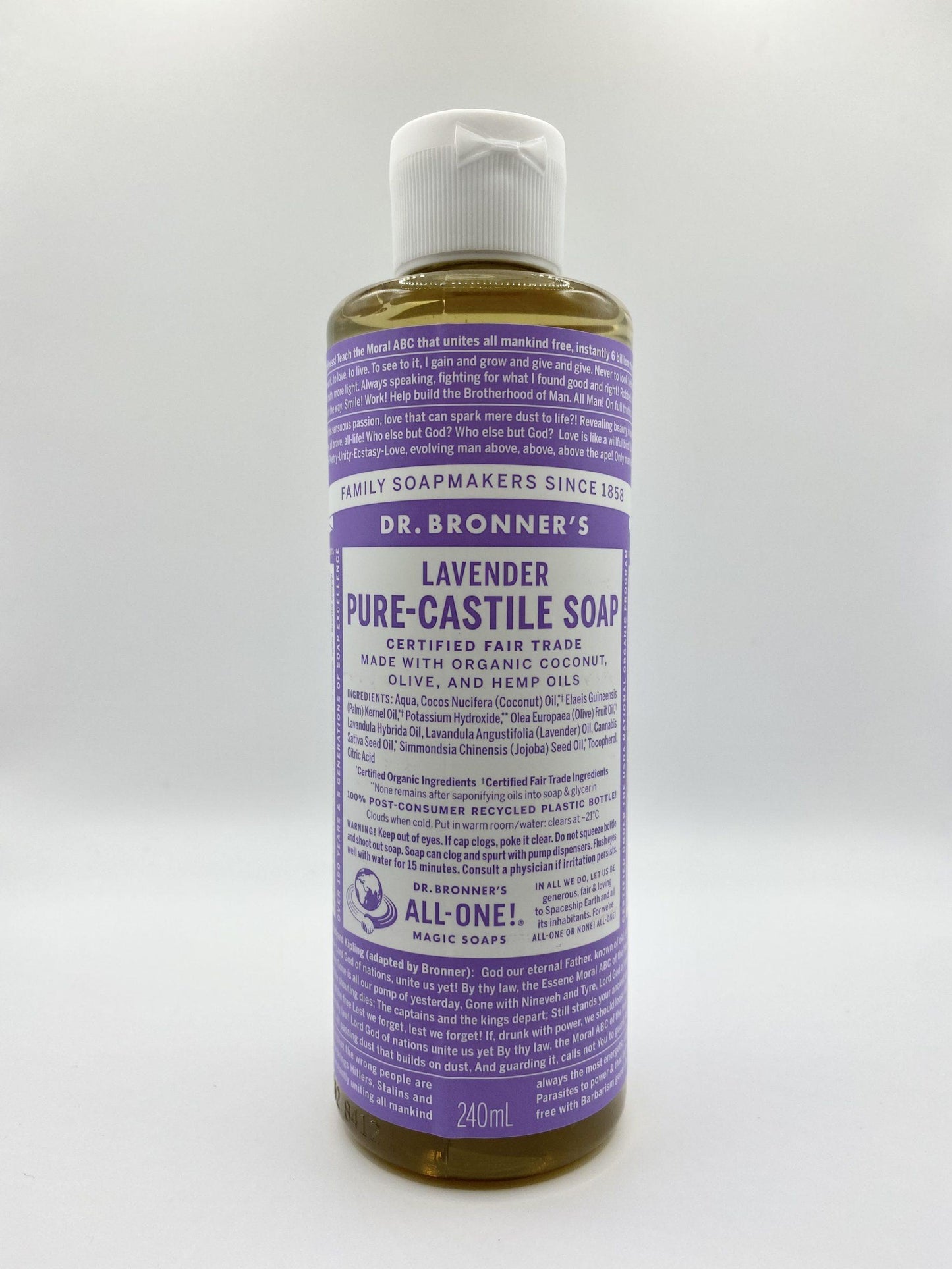 Dr. Bronners Lavender 2oz (12in) Castile Soap