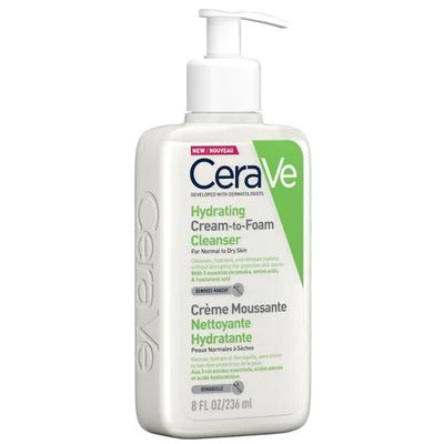 Cerave Hydrating Cleanser Cream-To-Foam Normal-Dry 3oz