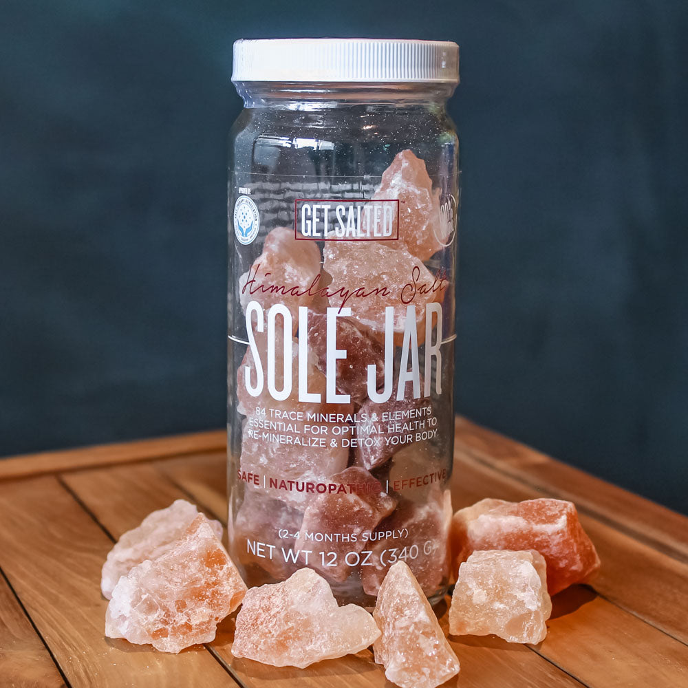 HIMALAYAN SALT SOLE SALT CHUNKS IN JAR
