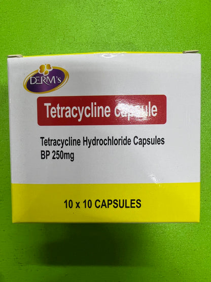 TETRACYCLINE CP 250MG 100
