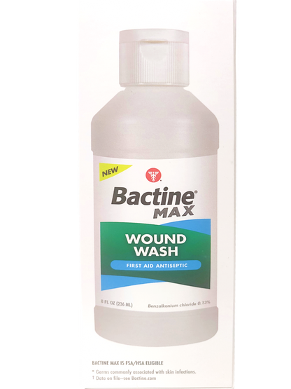 BACTINE MAX WOUND WASH LIQUID 8OZ