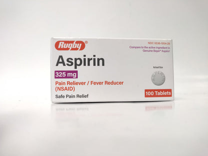 ASPIRIN 325MG 100 TABS RUGBY