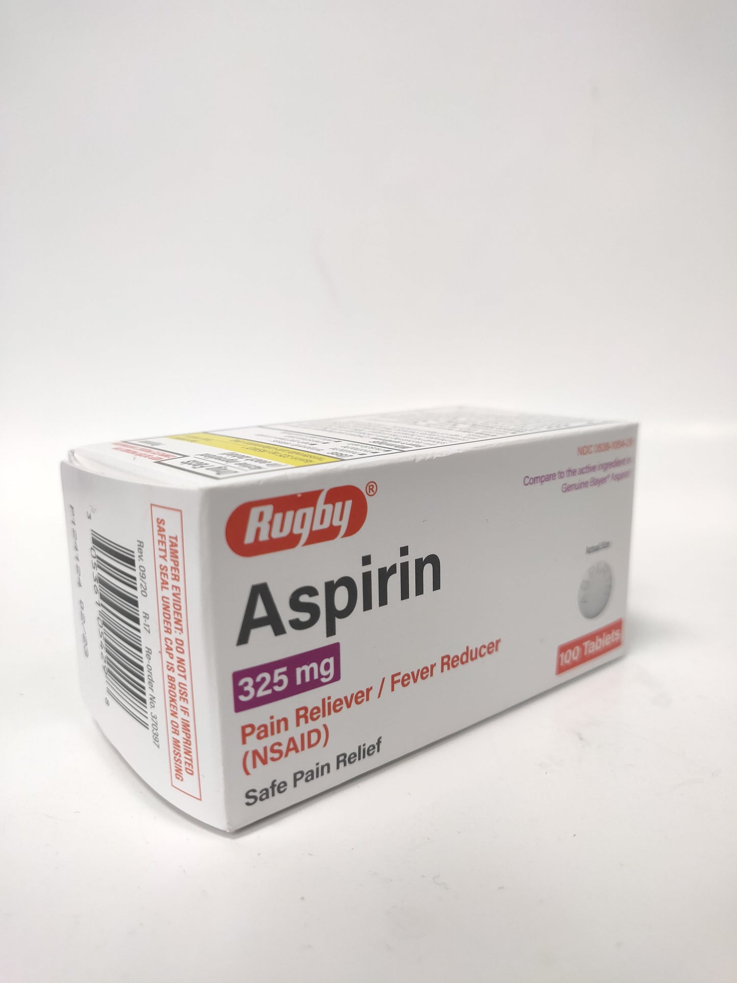 ASPIRIN 325MG 100 TABS RUGBY