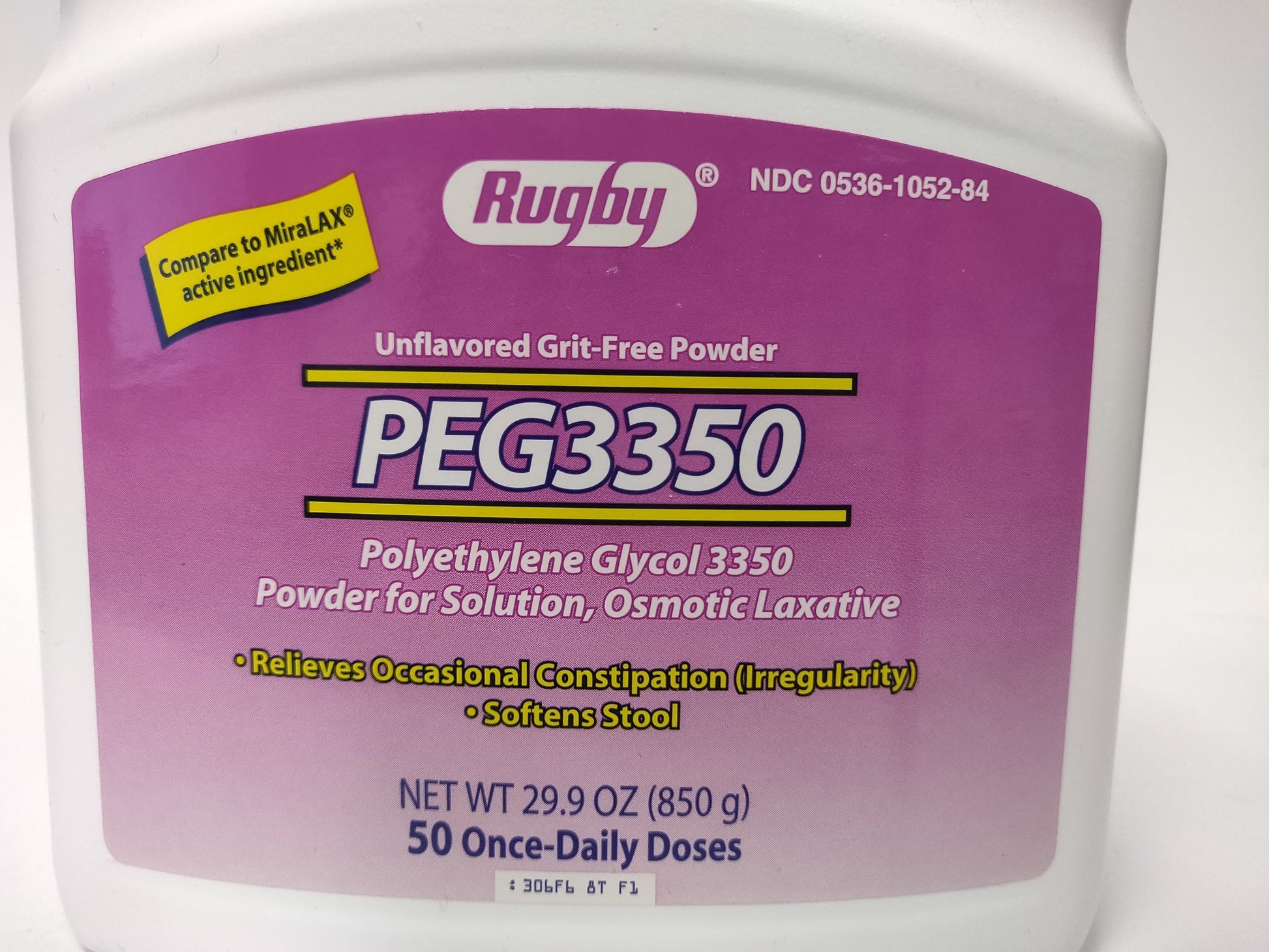 PEG 3350 PWD 8.3OZ 14-DOSE RUGBY 238GM