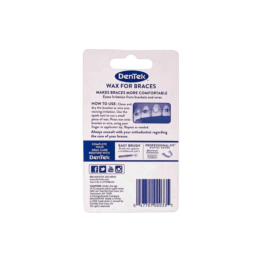 Dentek Wax For Braces Fresh Mint Twin Pack
