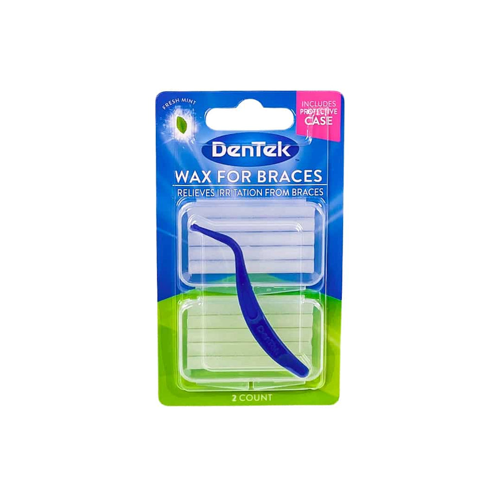 Dentek Wax For Braces Fresh Mint Twin Pack