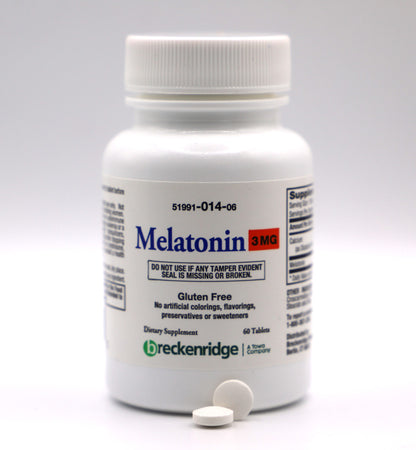 MELATONIN 3MG TABLET 60CT BRECKENRIDGE