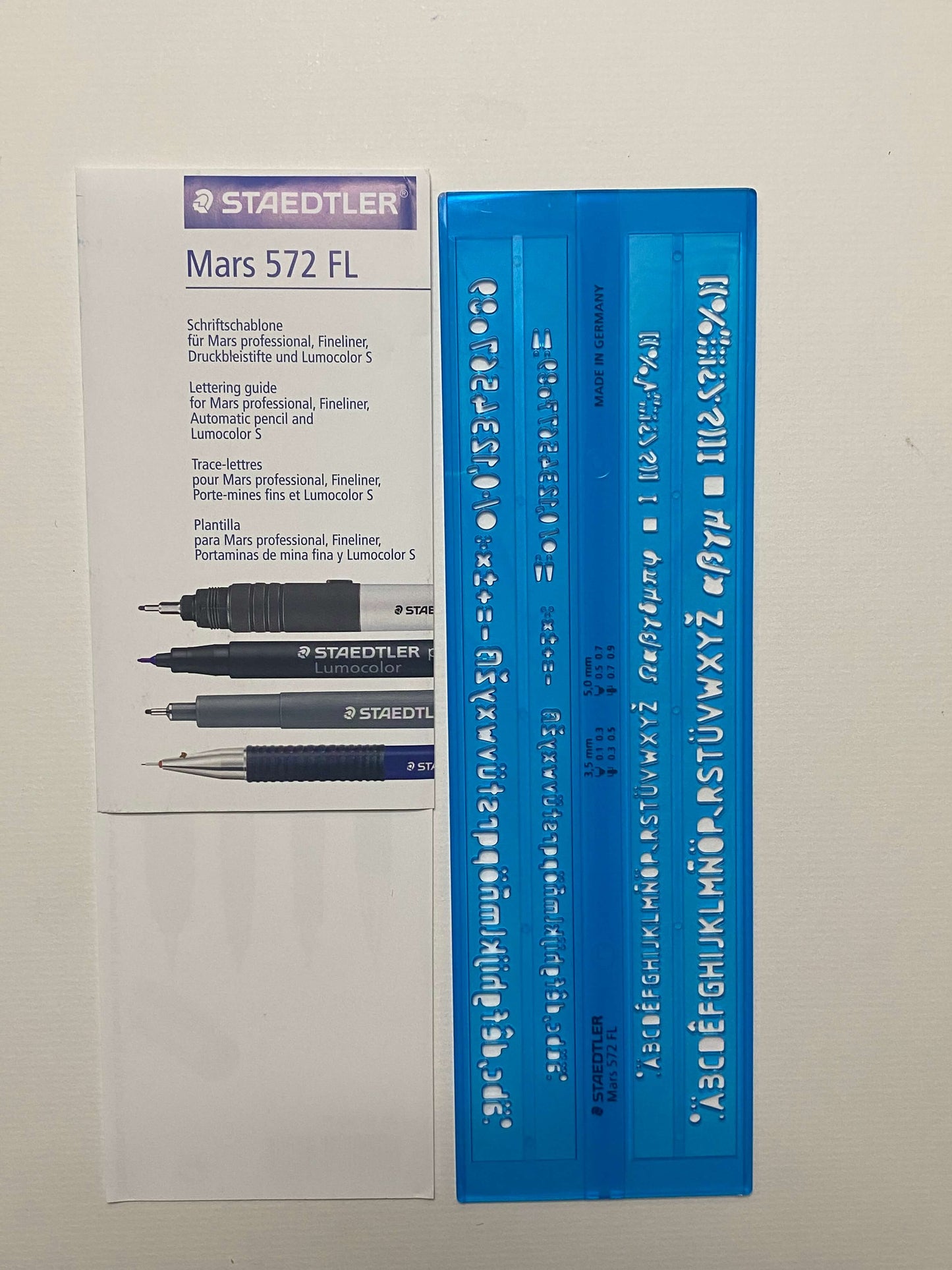 Staedtler Lettering Guides - Letters & Number, 4 count