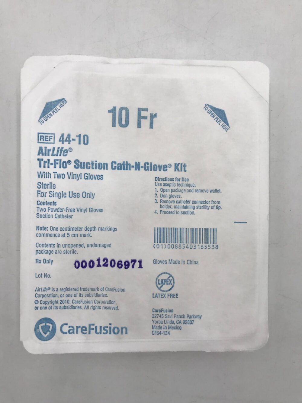 CATH SUCTION KT W/GV 10F