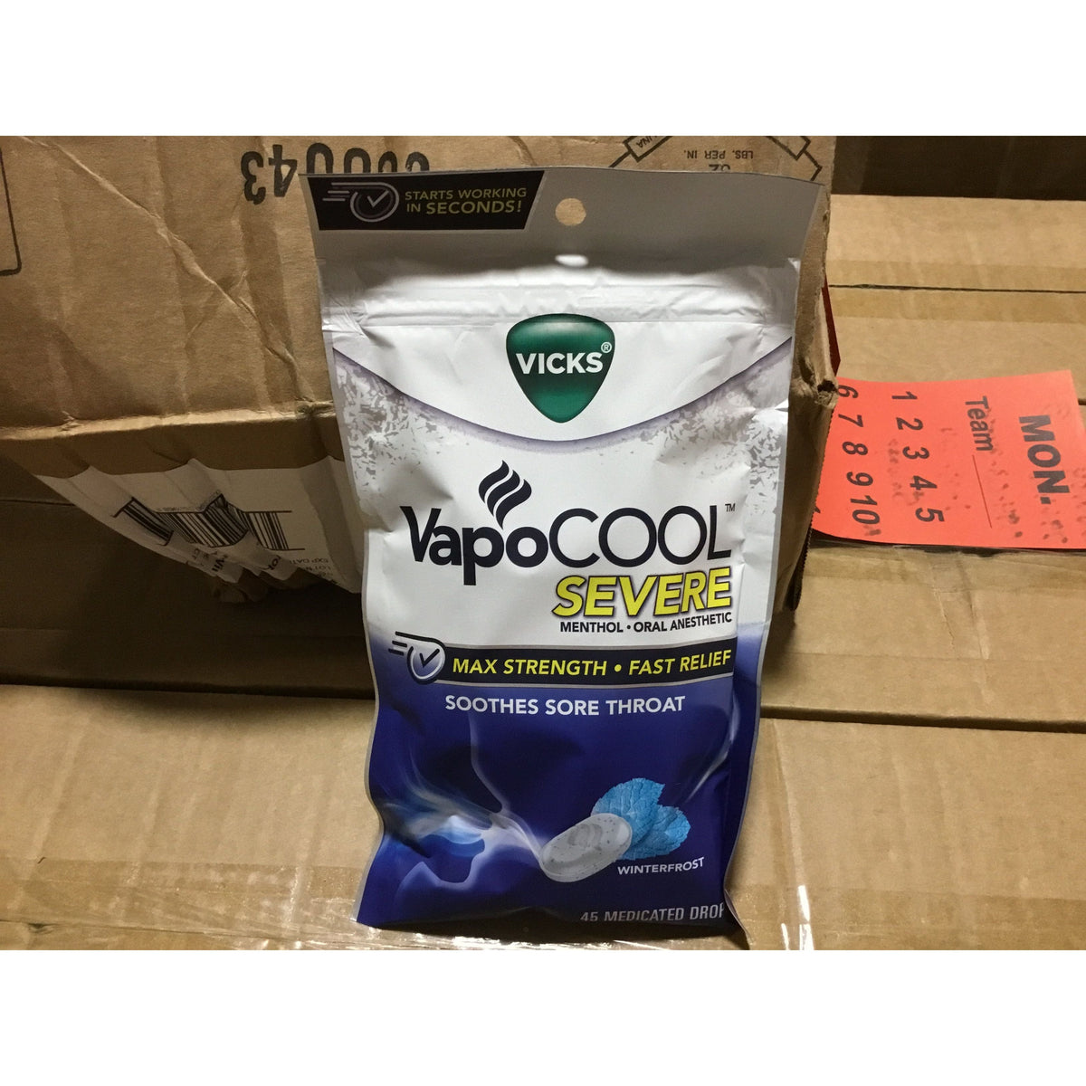 Vicks Vapocool Severe Menthol Cough Drop Honey Lmn 18 Count