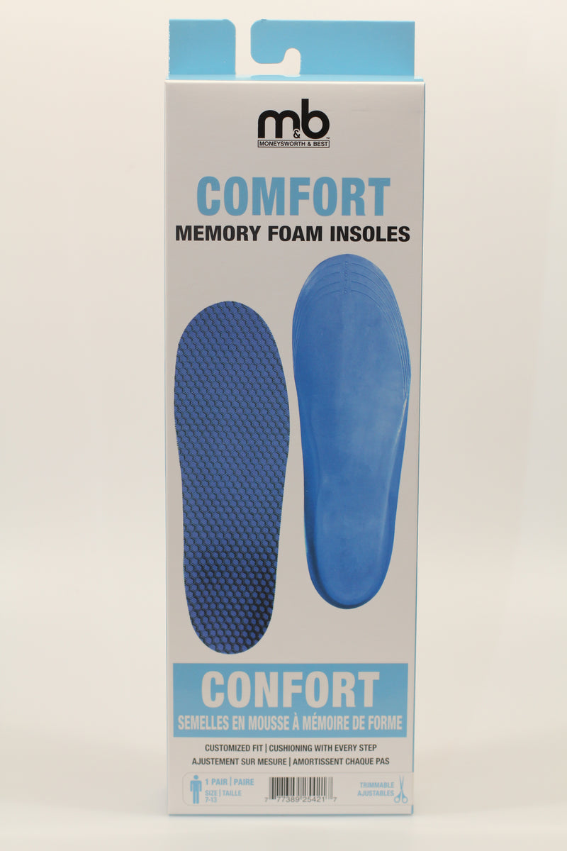 Arm & Hammer Comfort Insoles Memory Foam (M 8-12/W 6-10)