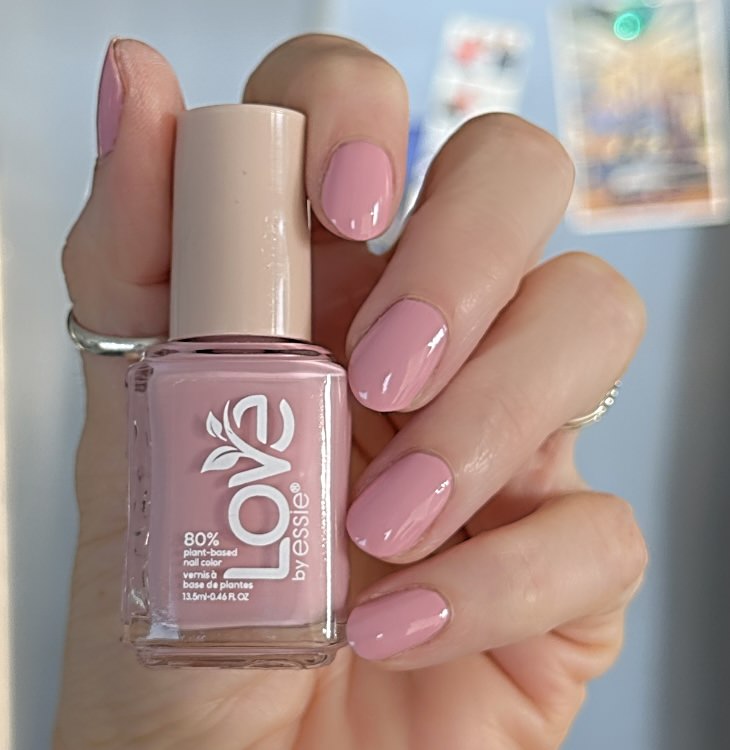 LOVE by Essie 80 percent plant-based nail polish, vegan, blue, Putting Myself First, 0.46 fl oz