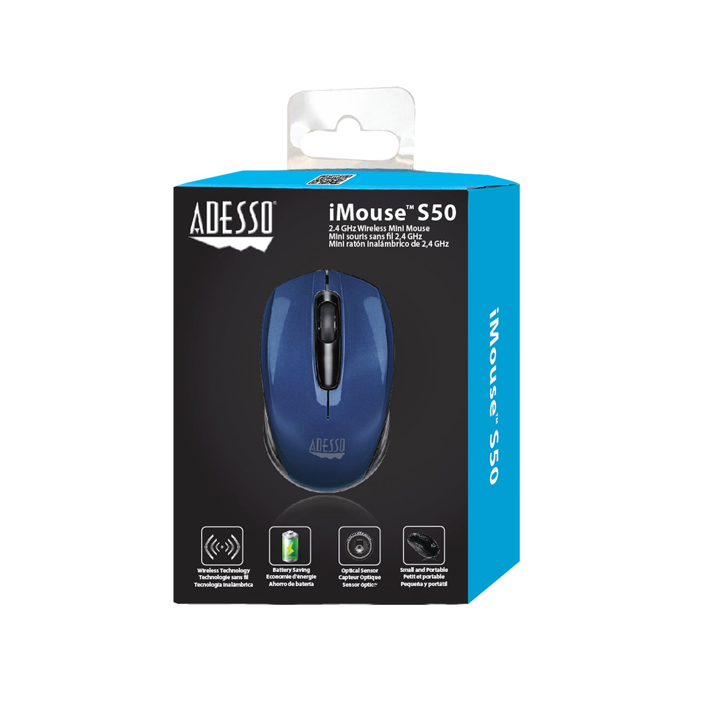 Adesso iMouse S50L Wireless Mini Mouse - Black