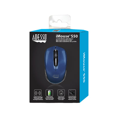 Adesso iMouse S50L Wireless Mini Mouse - Red