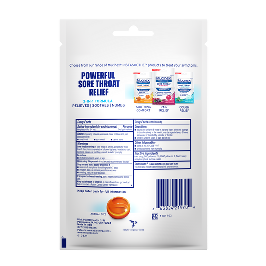 MUCINEX INSTASOOTH ALPIN HERB DROP 20CT