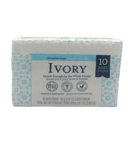 Ivory Bar Soap Gentle Soothing Notes Of Aloe 10 Count