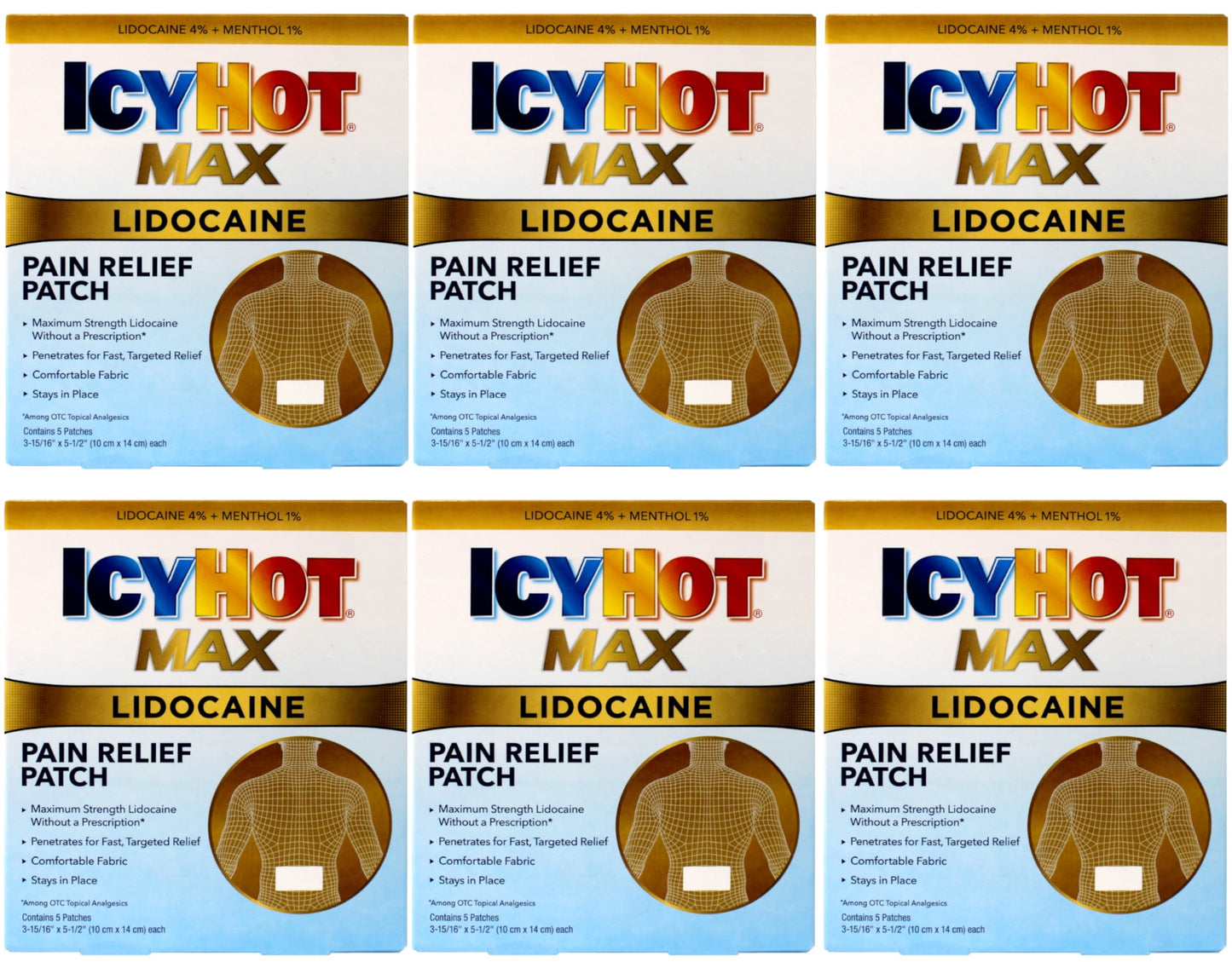 ICY HOT LIDOCAINE PATCH 5CT