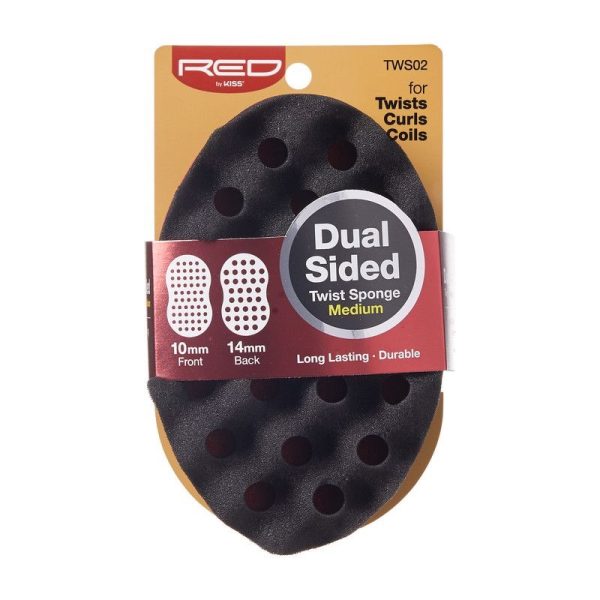 Kiss Red Twist Sponge Medium Dual Sided