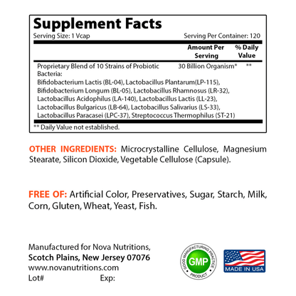 PROBIOTIC FORMULA VEGGIE CAP 30