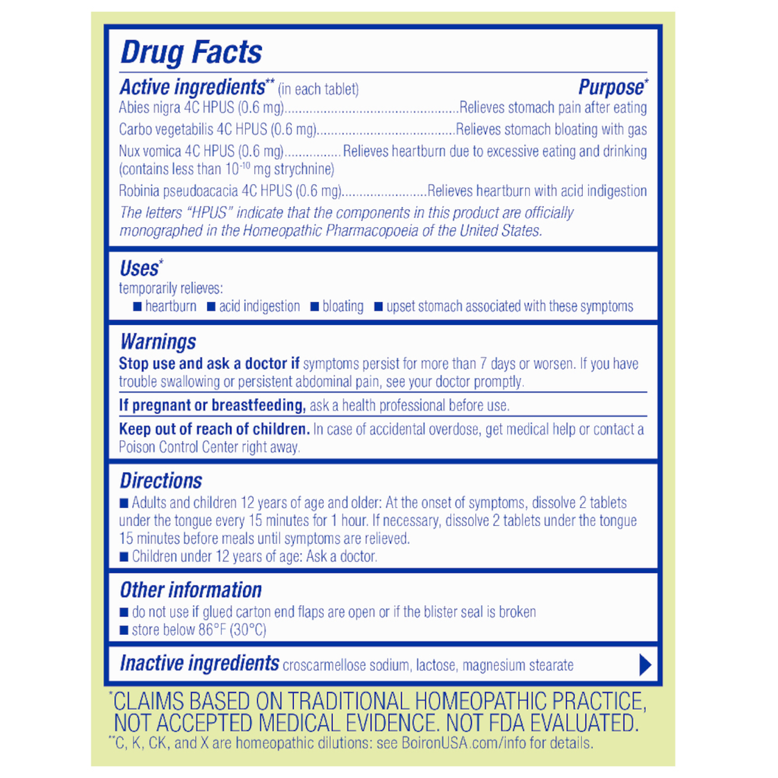 BOIRON HEARTBURN RELIEF,ACID CLM