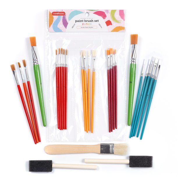ArtSkills Versatile Artist Paint Brushes - Assorted Brushes, 25 count