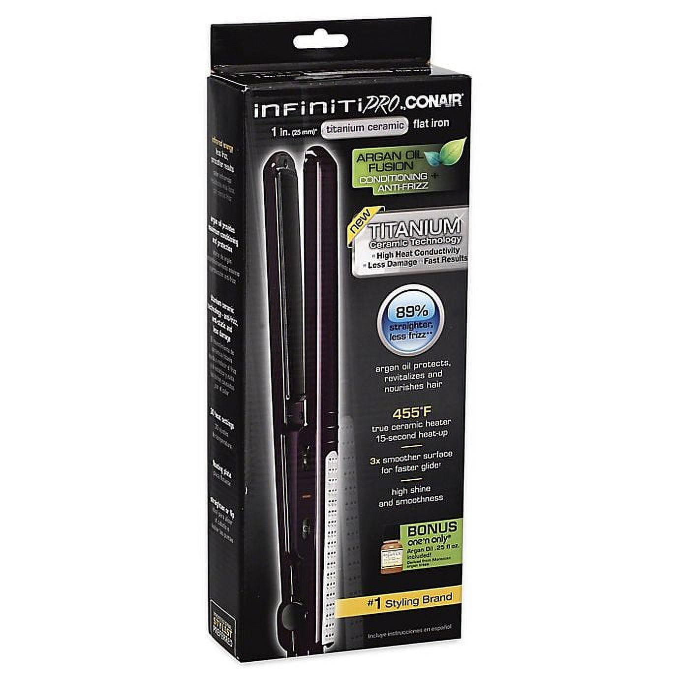 CONAIR Infinitipro Titanium Ceramic Flat Iron, 1"