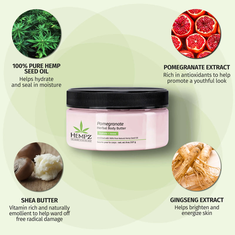 Body Butter - 5 Fl Oz, Pomegranate