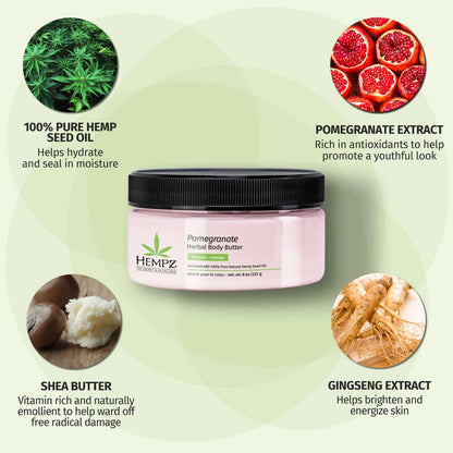 Body Butter - 5 Fl Oz, Pomegranate