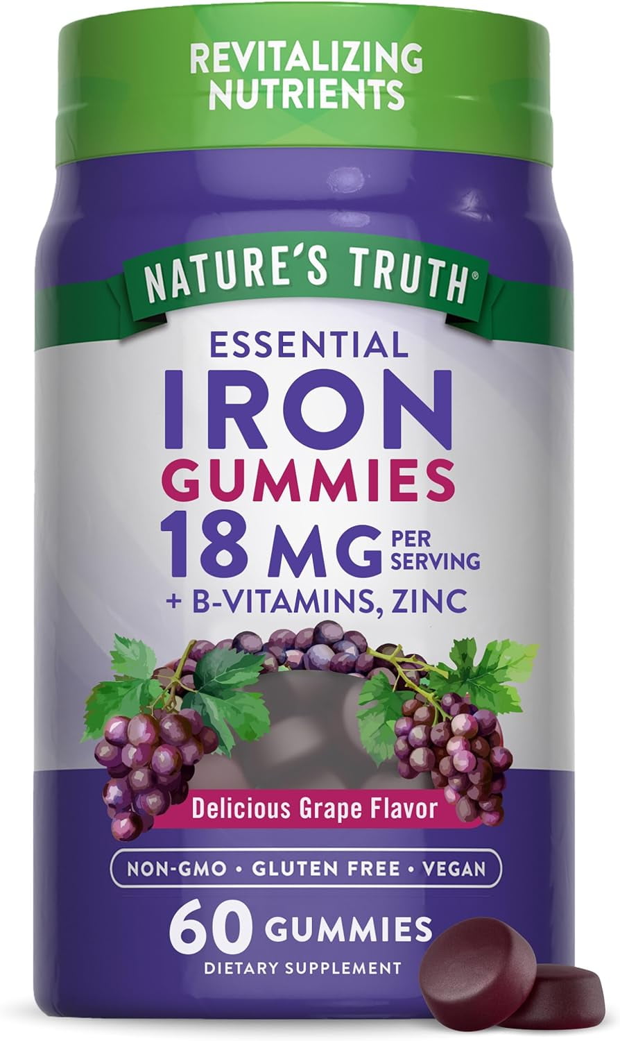 IRON +VITB & ZINC GRAPE GMY 60CT NAT TRU