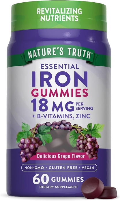 IRON +VITB & ZINC GRAPE GMY 60CT NAT TRU
