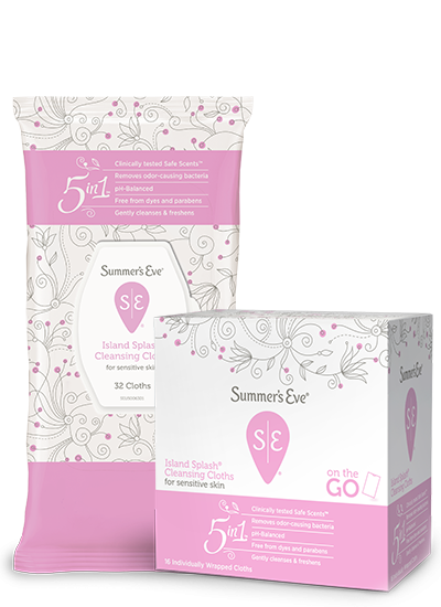 Summers Eve Cleansing Cloths 16 Count Island Splash