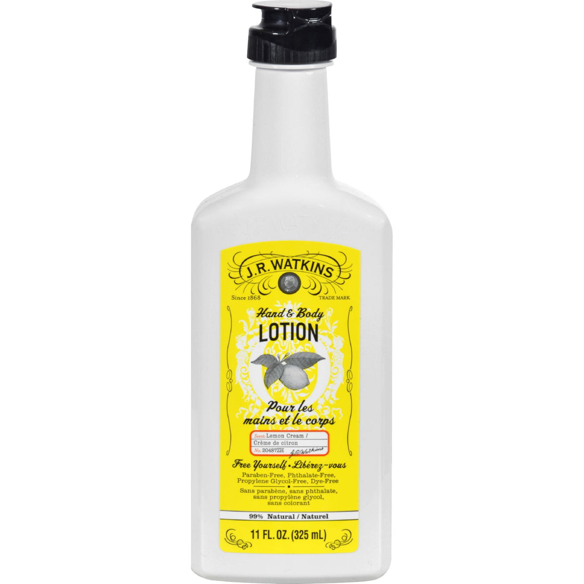 J.R. WATKINS BODY LOTION,LEMON CREAM