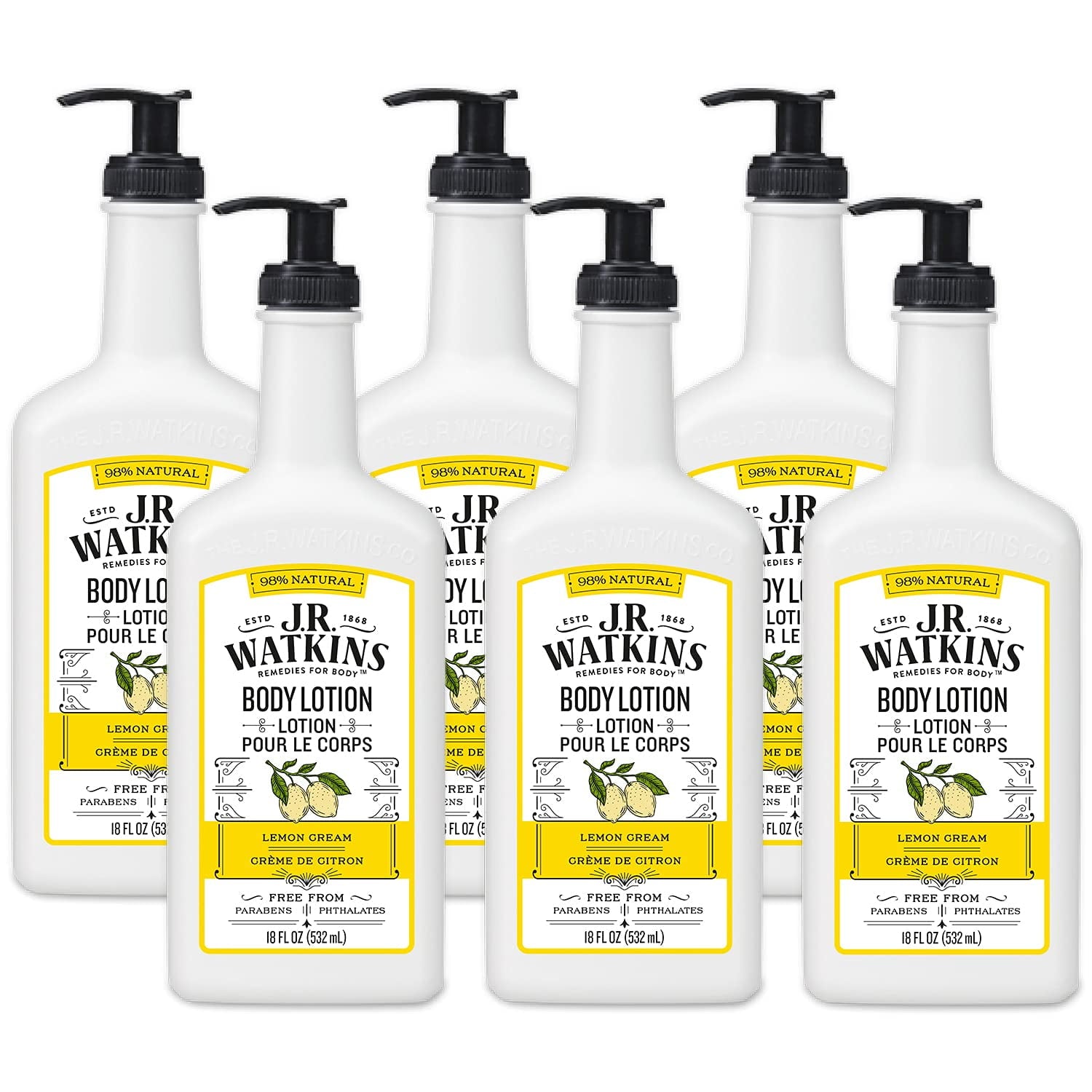 J.R. WATKINS BODY LOTION,LEMON CREAM