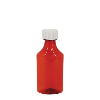 AMBER PET OVALS BT 105 4OZ