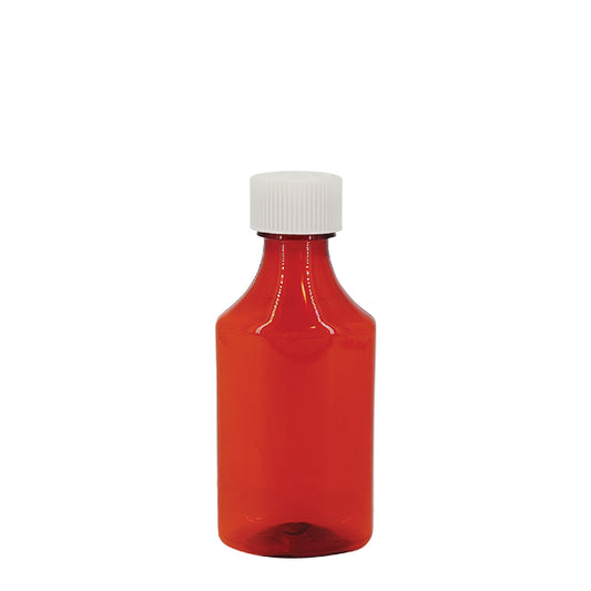 AMBER PET OVALS BT 105 4OZ