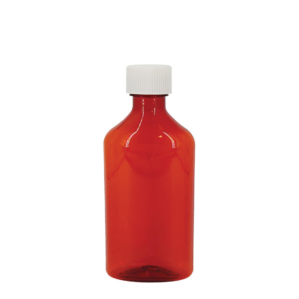 AMBER PET OVALS BT 105 4OZ