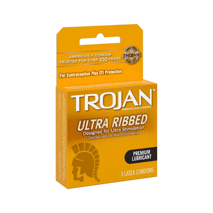TROJAN ULTRA RIBBED CONDOM 12CT
