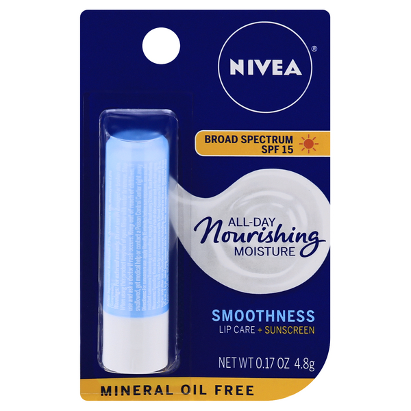 Nivea Lip Care Smoothness Spf#15 0.17oz (6in) Display