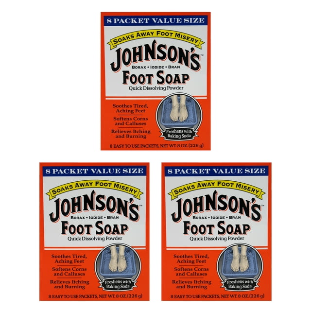 JOHNSON'S FOOT SOAP 8CT