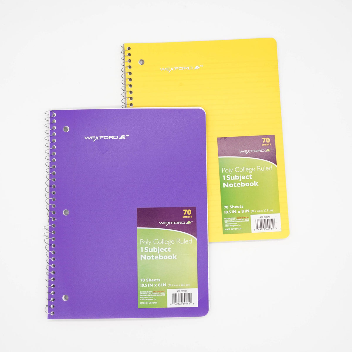 iScholar X-pression Poly Cover Compact Wirebound Notebook - College Ruled, Assorted Colors