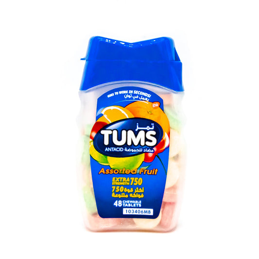 TUMS EXTRA TABLET FRUIT 48CT