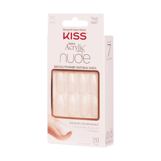 KISS Salon Acrylic Natural Fake Nails - Bareskinned