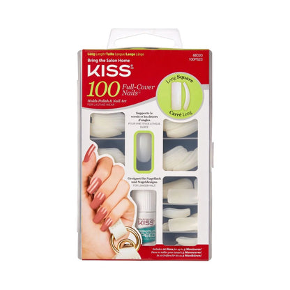 KISS 100 Full-Cover Nails - Active Square
