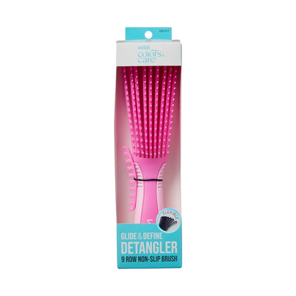 KISS COLORS & CARE EZ GLIDE DETANGLING BRUSH, LARGE, PINK