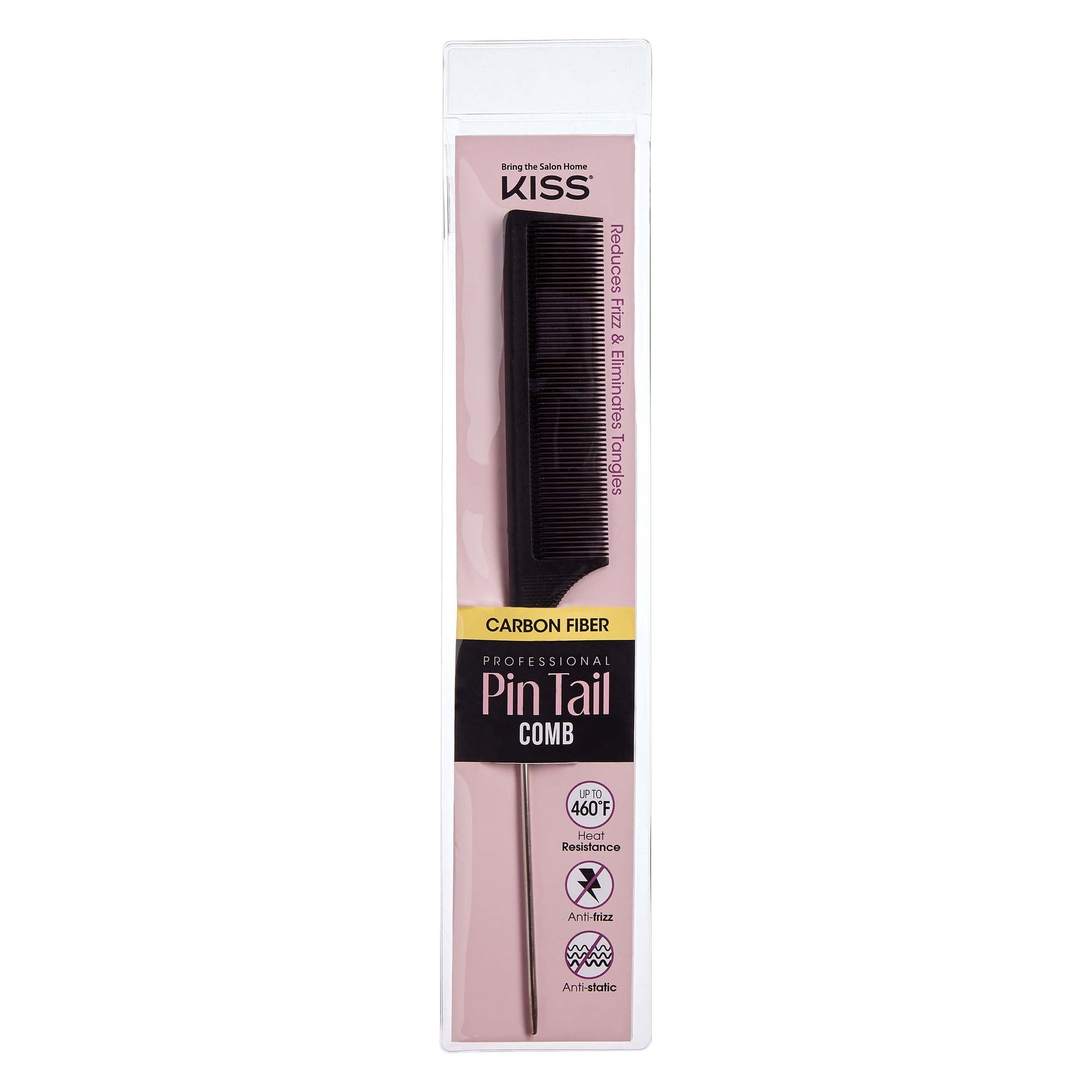 KISS Colors & Care Professional Carbon Fiber Pin Tail Parting Comb