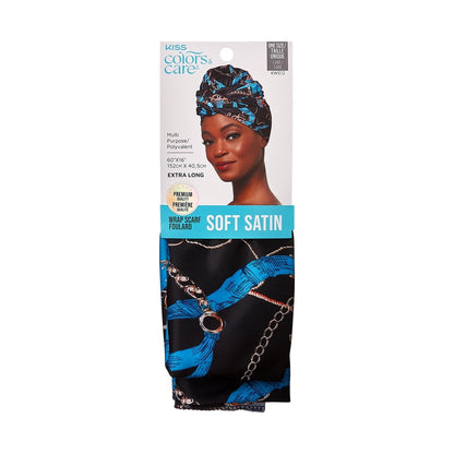 KISS Colors & Care Satin Wrap Scarf - Black