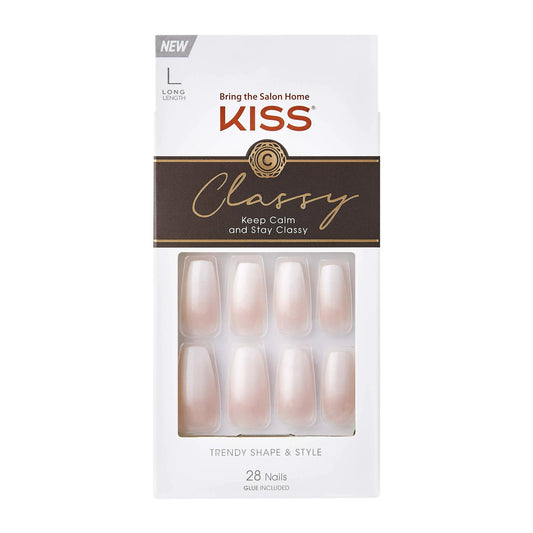 Kiss Classy Nails 28 Count Medium Length Pink